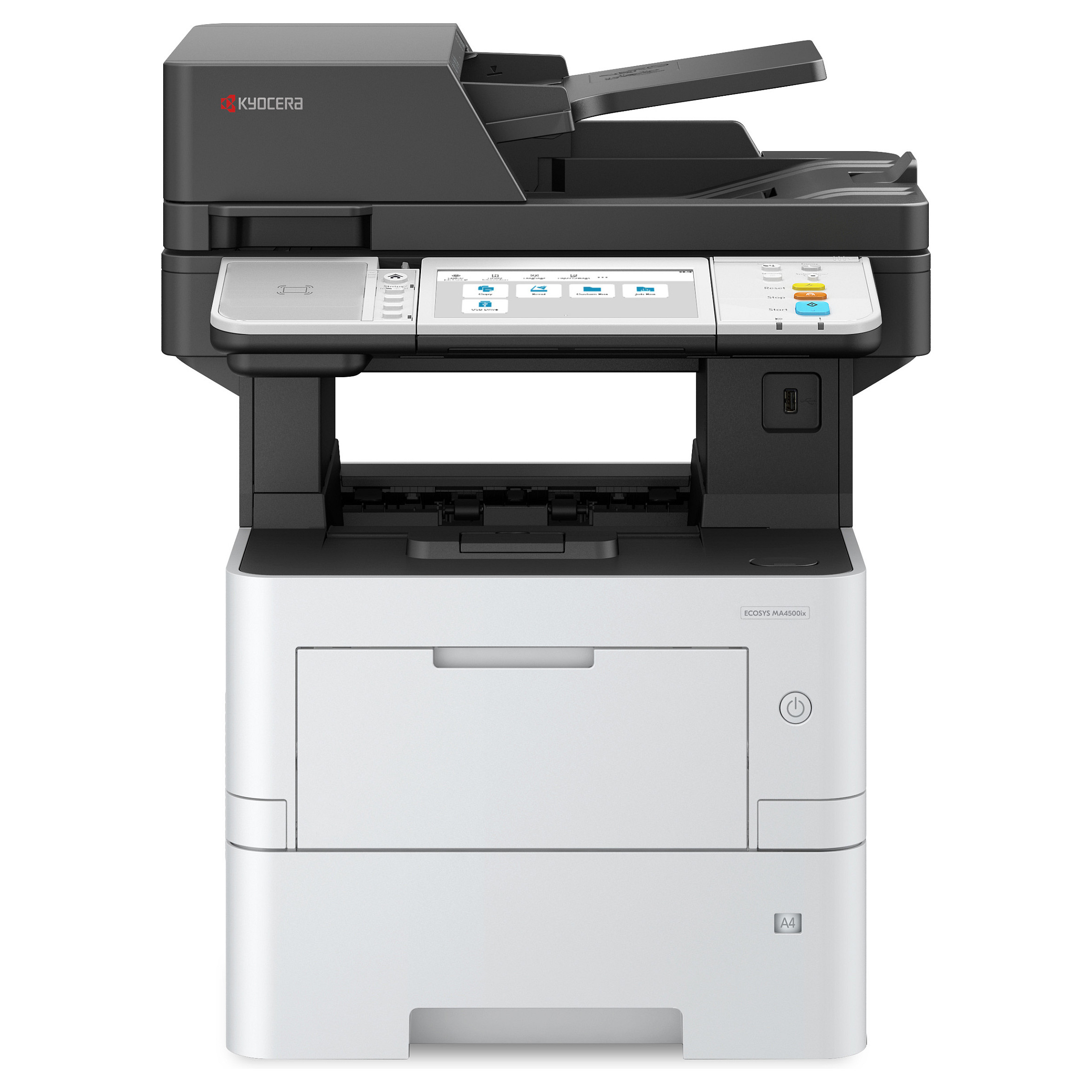 Multifunkcijski printer KYOCERA ECOSYS MA4500ix (laserski, mono, ispis/kopiranje/skeniranje, A4, 45 ppm, ADF, duplex, USB, Ethernet, sivo-crna boja)