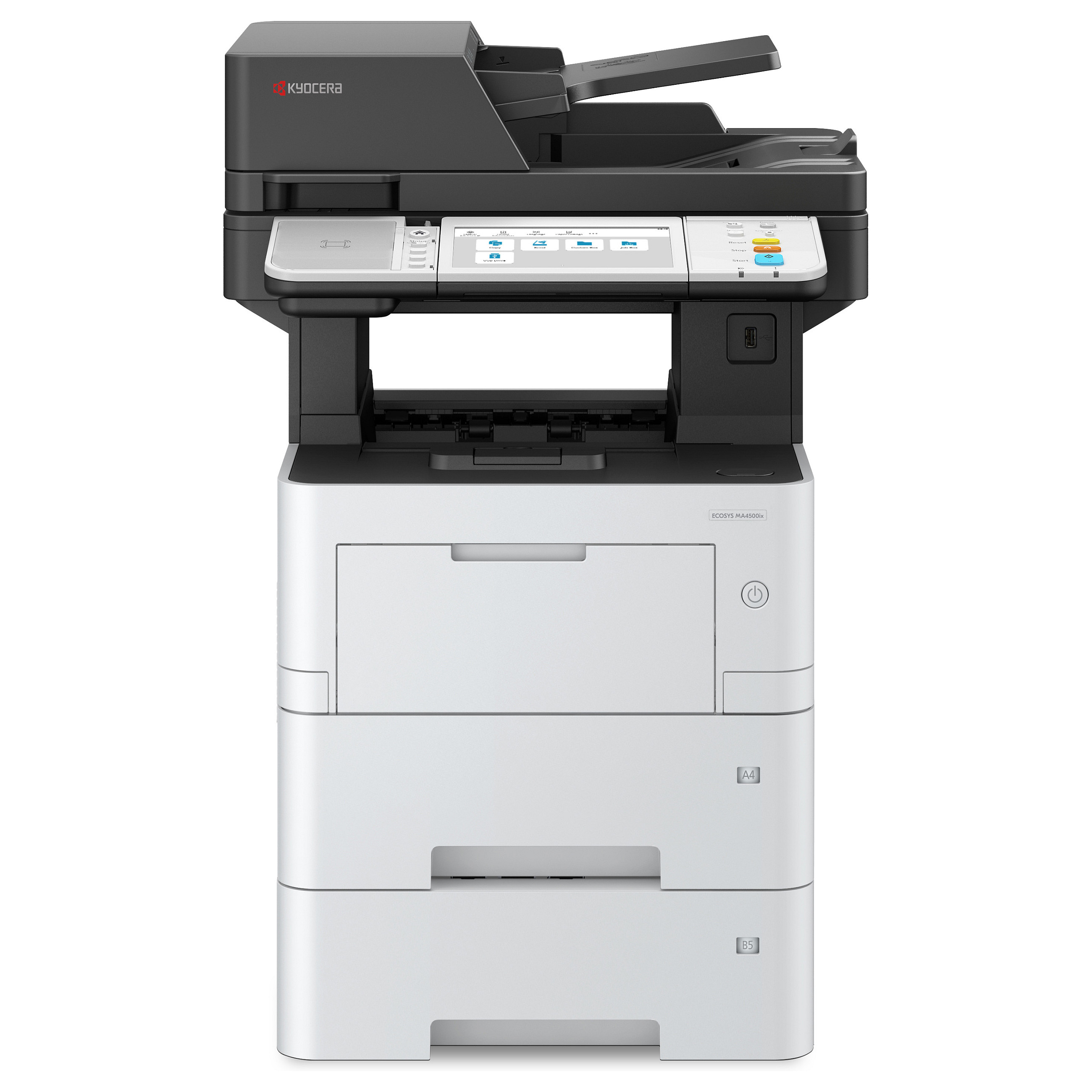 Multifunkcijski printer KYOCERA ECOSYS MA4500ix (laserski, mono, ispis/kopiranje/skeniranje, A4, 45 ppm, ADF, duplex, USB, Ethernet, sivo-crna boja)-1