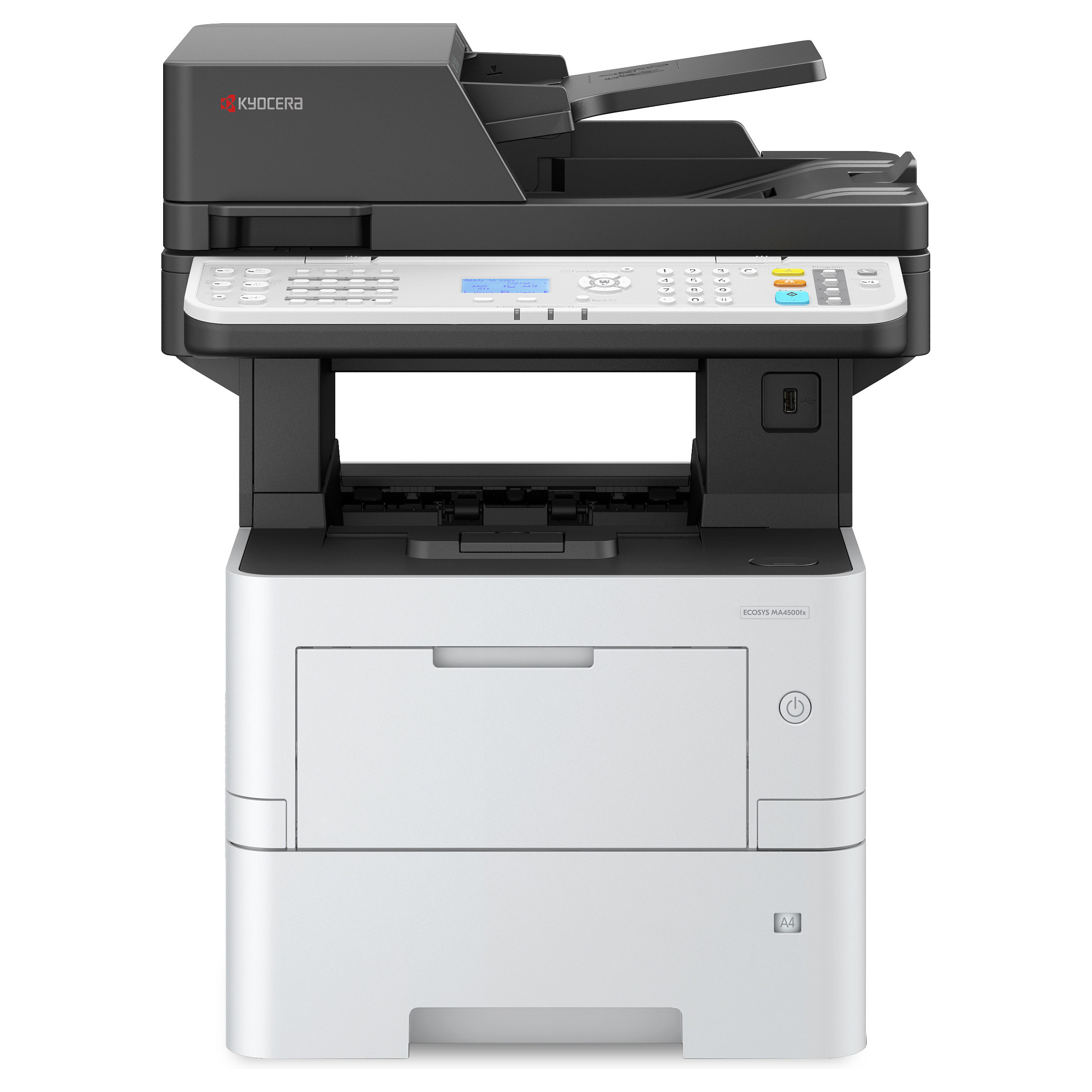 Multifunkcijski printer KYOCERA ECOSYS MA4500fx (laserski, mono, ispis/kopiranje/skeniranje/fax, A4, 45 ppm, duplex, USB, Ethernet, sivo-crna boja)