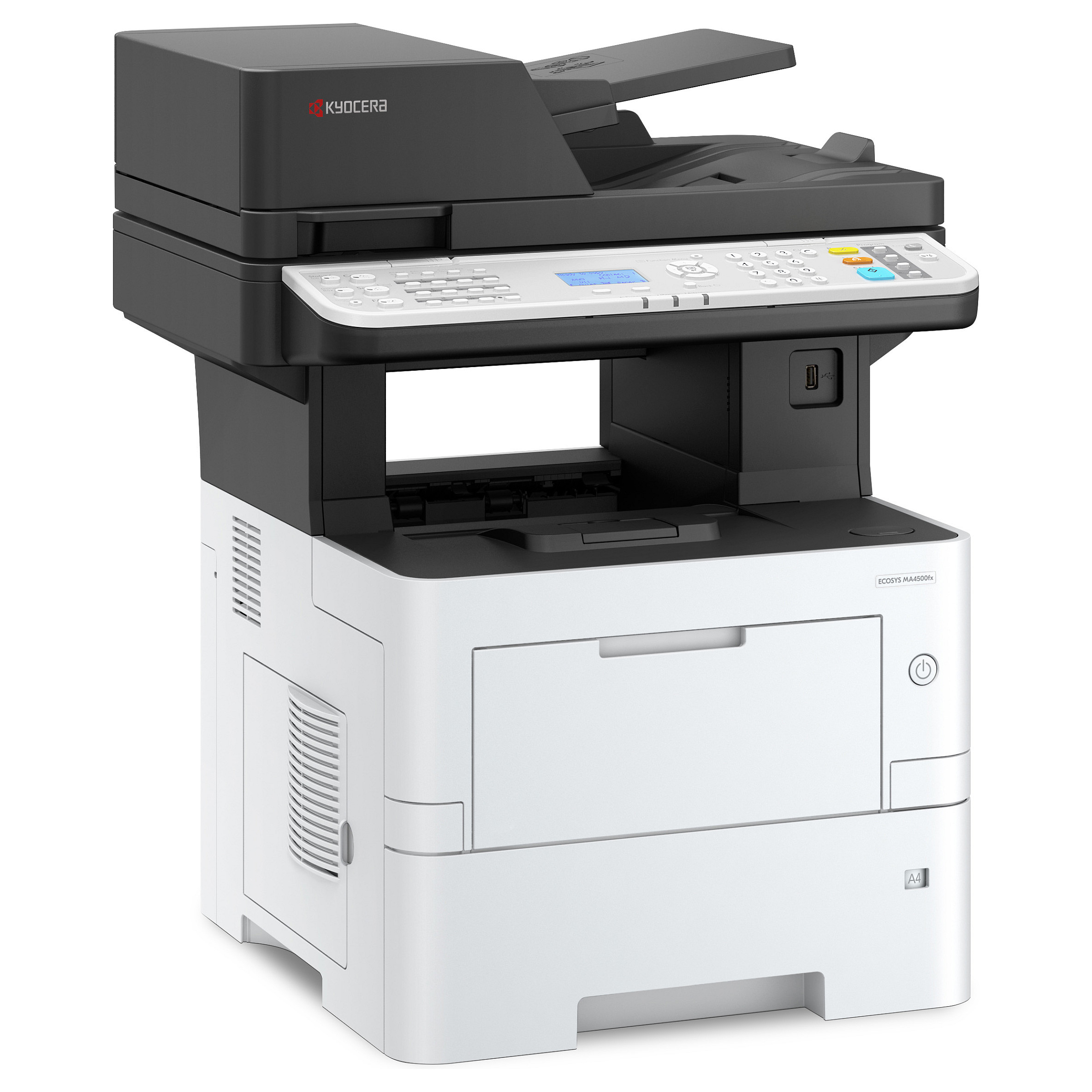 Multifunkcijski printer KYOCERA ECOSYS MA4500fx (laserski, mono, ispis/kopiranje/skeniranje/fax, A4, 45 ppm, duplex, USB, Ethernet, sivo-crna boja)-1