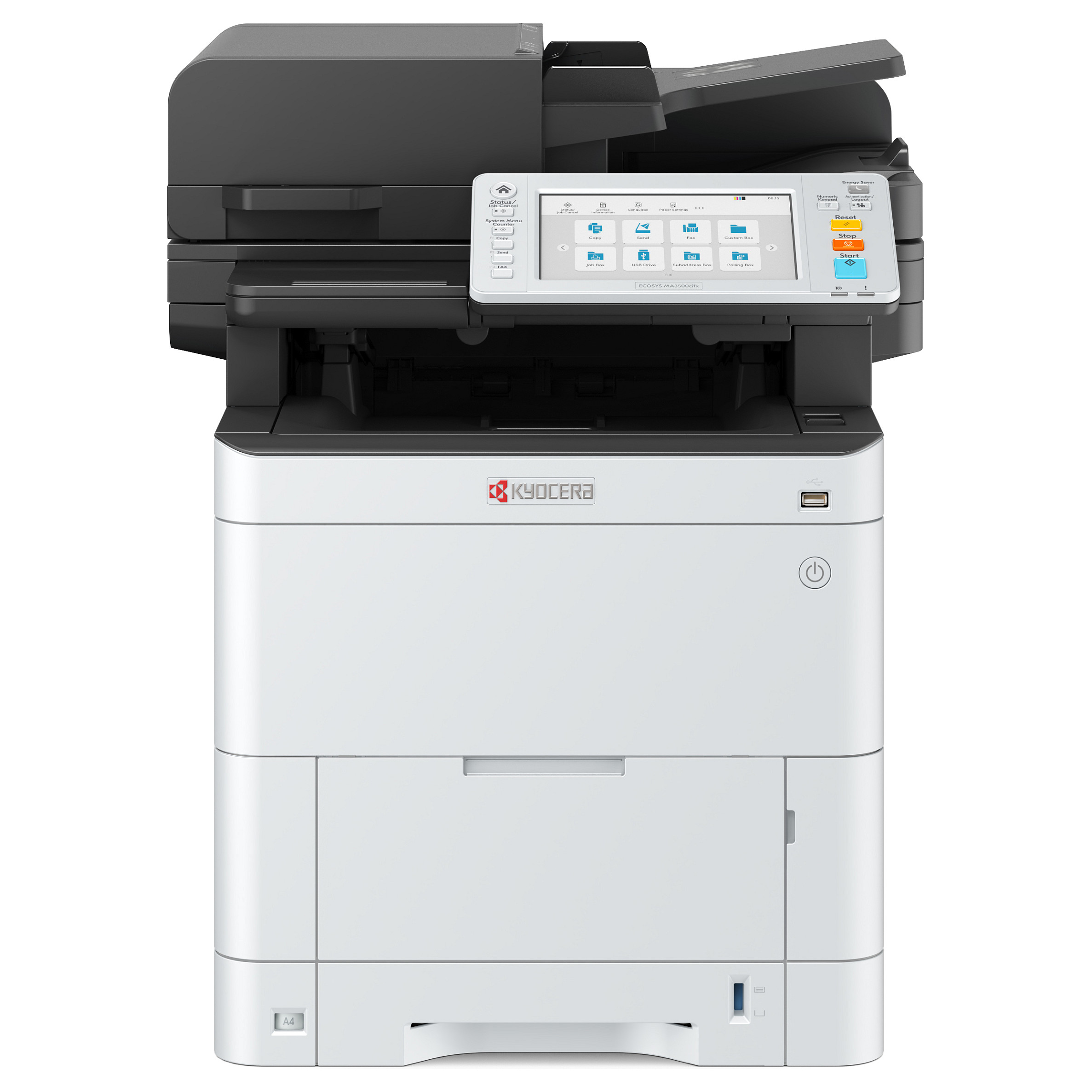 Multifunkcijski printer KYOCERA ECOSYS MA3500cifx (laserski, u boji, ispis/kopiranje/skeniranje/fax, A4, 35 ppm, duplex, USB, Ethernet, sivo-crna boja)