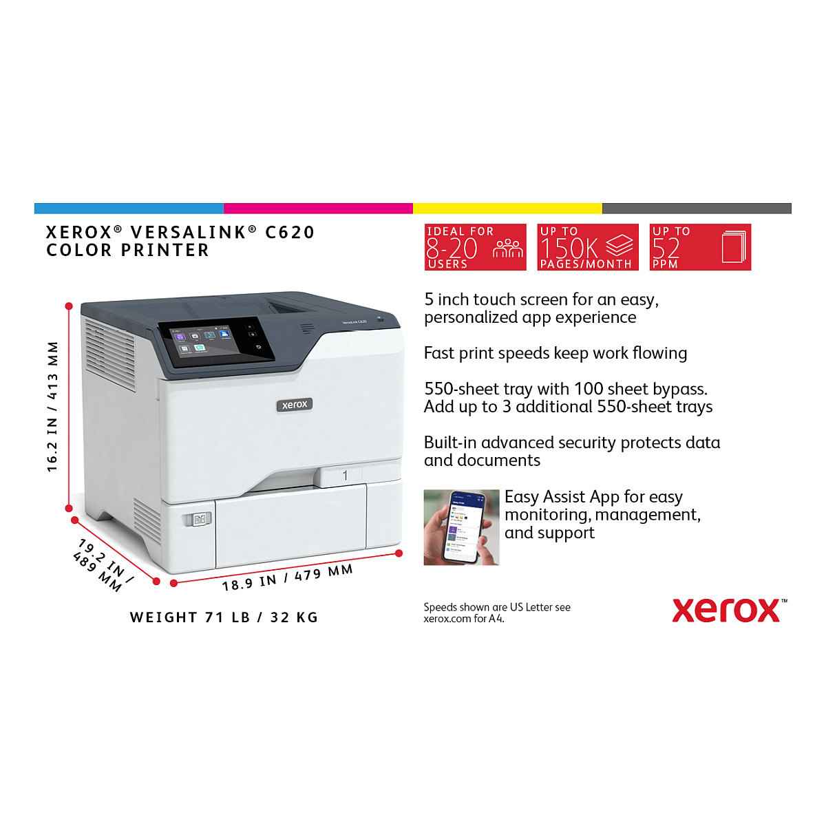 Printer XEROX VersaLink C620 (laserski, u boji, A4, 52 ppm, duplex, Ethernet)-19