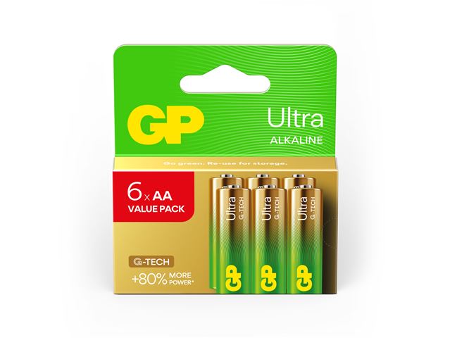 Baterije GP Ultra Alkaline AA (LR6), 6 komada