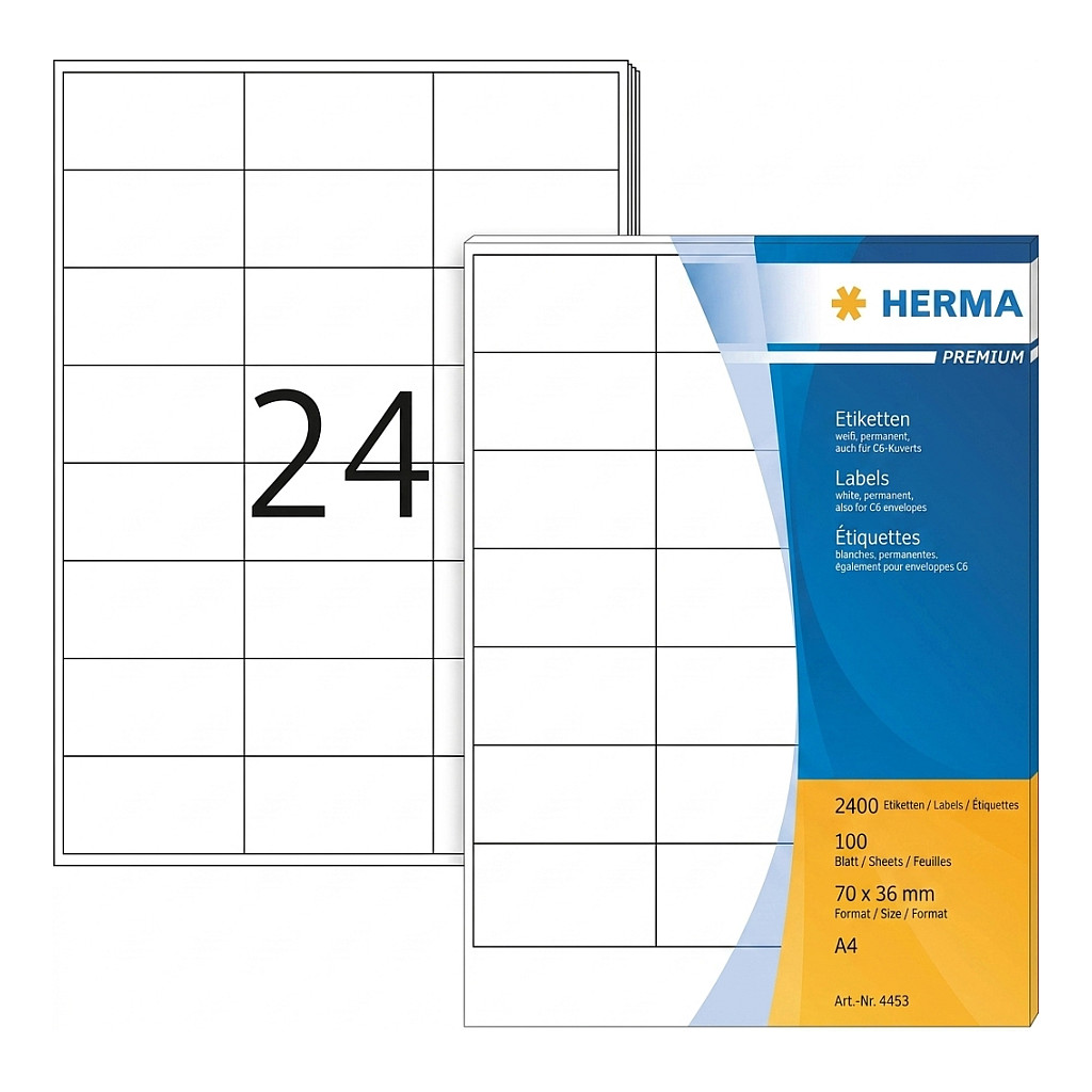Etikete HERMA Premium 4453, 70x36 mm, 2400 komada-0