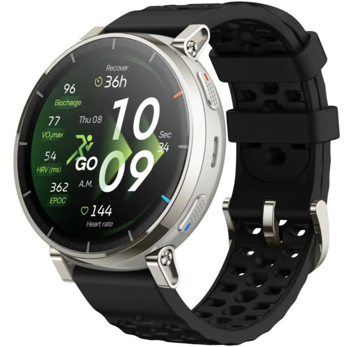 Pametni sat AMAZFIT Active 3 Premium 45mm (1,32" AMOLED, GPS, Bluetooth pozivi, vodootporan 5ATM) Apex Silver