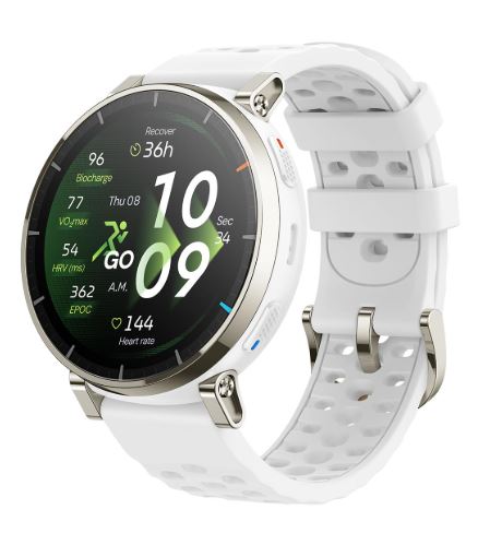 Pametni sat AMAZFIT Active 3 Premium 45mm (1,32" AMOLED, GPS, Bluetooth pozivi, vodootporan 5ATM) Aero White-0