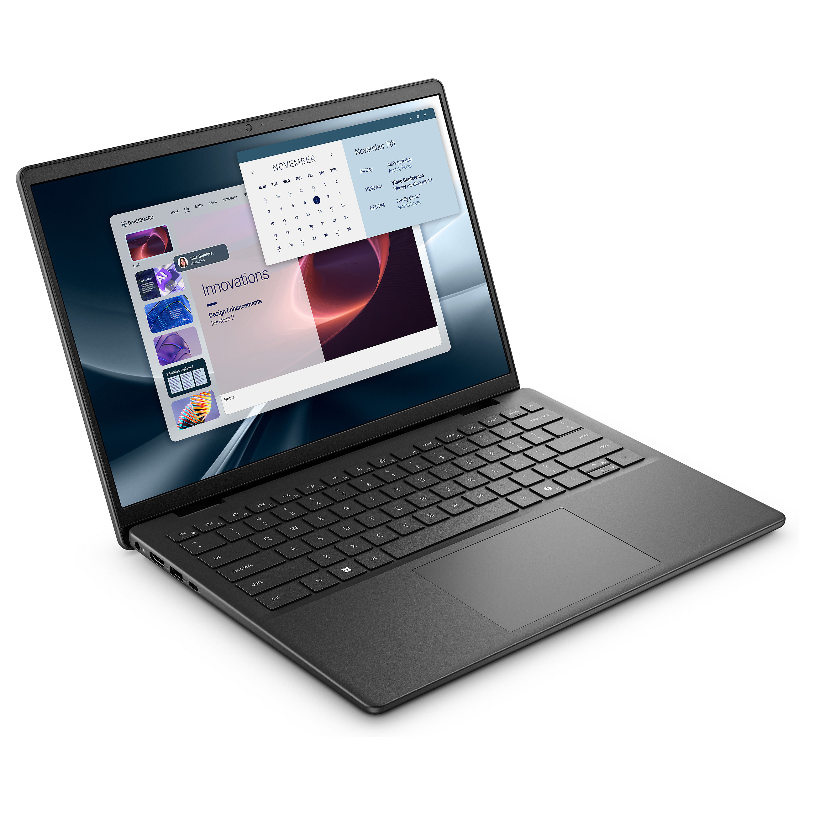 Laptop DELL Pro 14 Essential PV14255 (14", IPS, 1920 × 1200, Ryzen AI 7 350, 16 GB, 1 TB SSD, Radeon 860M, Windows 11 Pro, non-HR tipkovnica, crna boja)-1