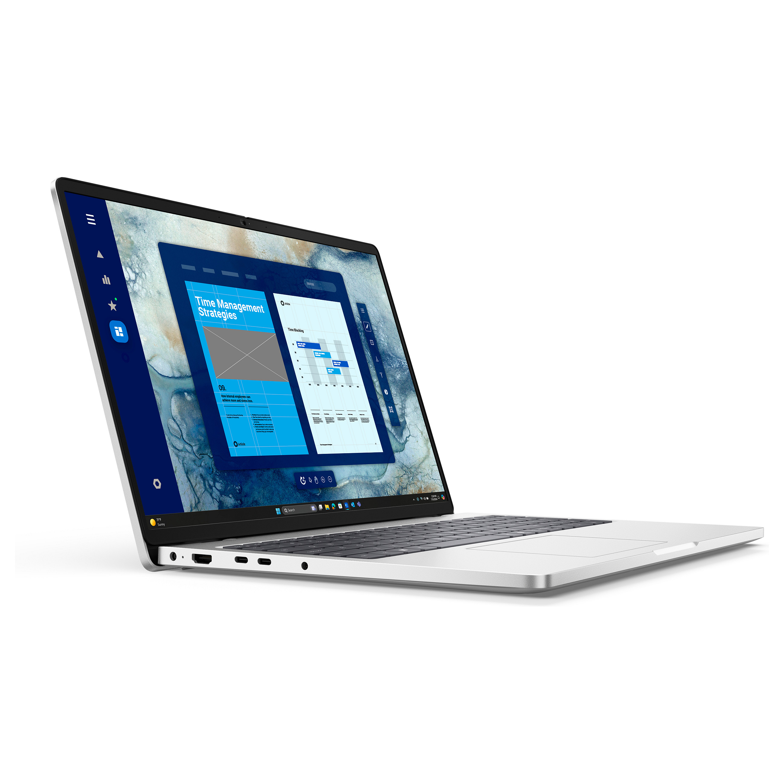 Laptop DELL Pro 16 PC16250 (16", IPS, 1920 × 1200, Core Ultra 7 255U, 16 GB, 512 GB SSD, Intel Graphics, Windows 11 Pro, non-HR tipkovnica, platinasto srebrna boja)-1