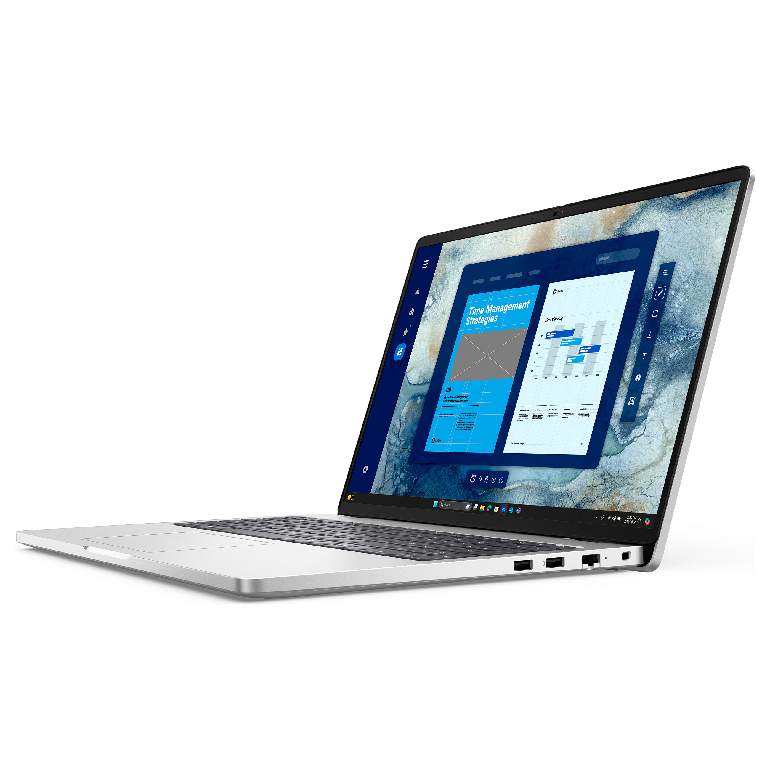 Laptop DELL Pro 16 PC16250 (16", IPS, 1920 × 1200, Core Ultra 7 255U, 16 GB, 512 GB SSD, Intel Graphics, Windows 11 Pro, non-HR tipkovnica, platinasto srebrna boja)-2