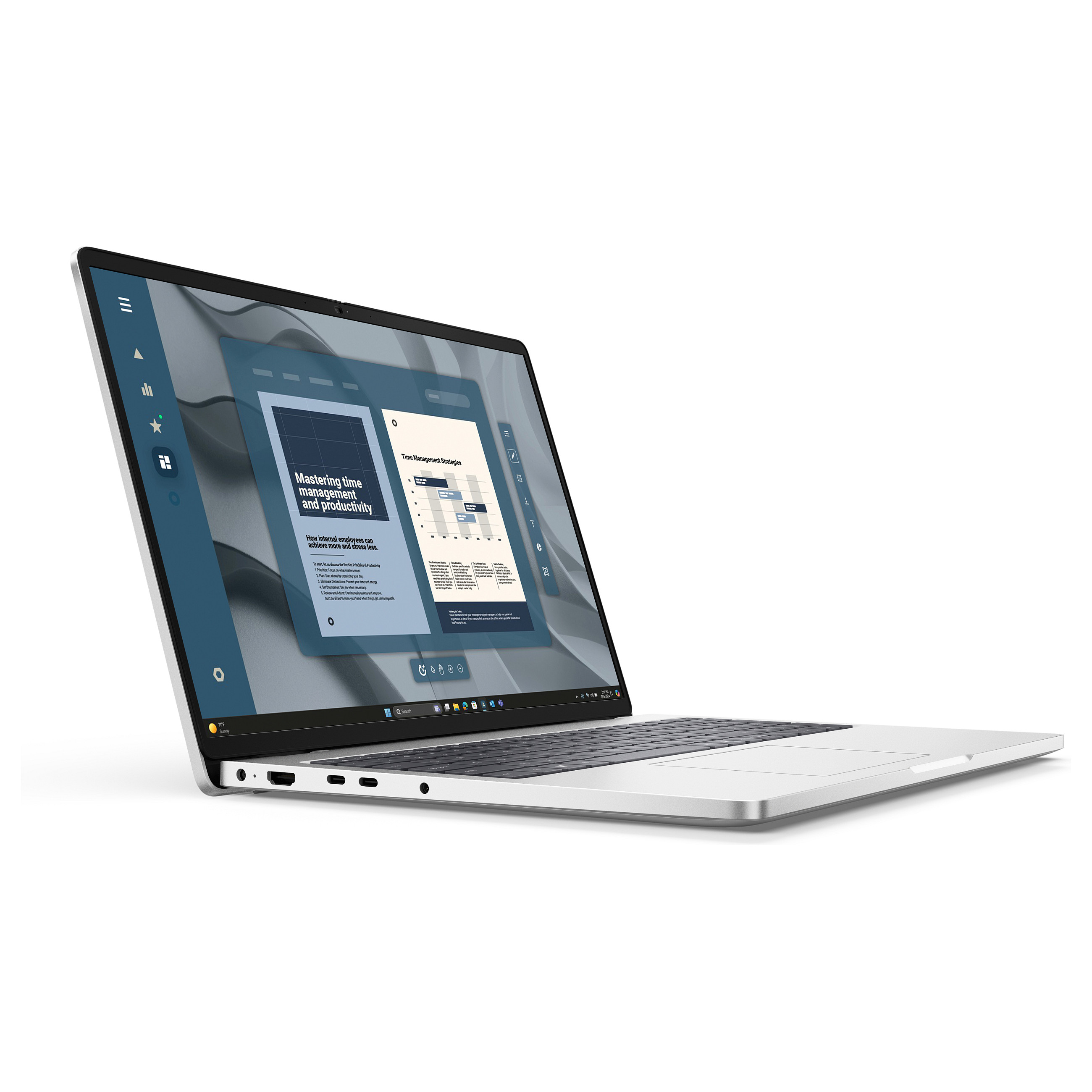 Laptop DELL Pro 16 PC16255 (16", IPS, WUXGA, AMD Ryzen AI 7 350, 16 GB, 512 GB SSD, AMD Radeon 860M, Windows 11 Pro, DE tipkovnica, platinum)-1