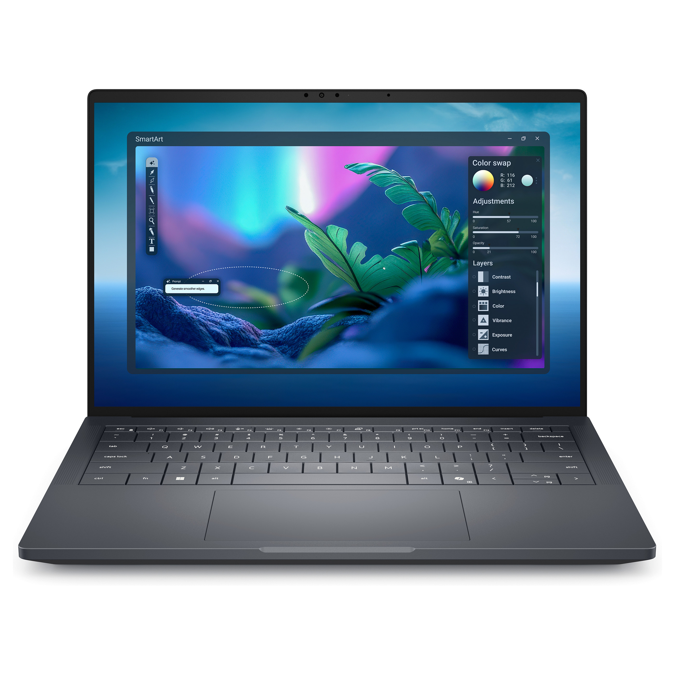 Laptop DELL Pro Max 14 Premium (14", IPS, WUXGA, Intel Core Ultra 7 265H, 32 GB, 1 TB SSD, NVIDIA RTX PRO 2000 Blackwell, Windows 11 Pro, DE tipkovnica, platinum-0