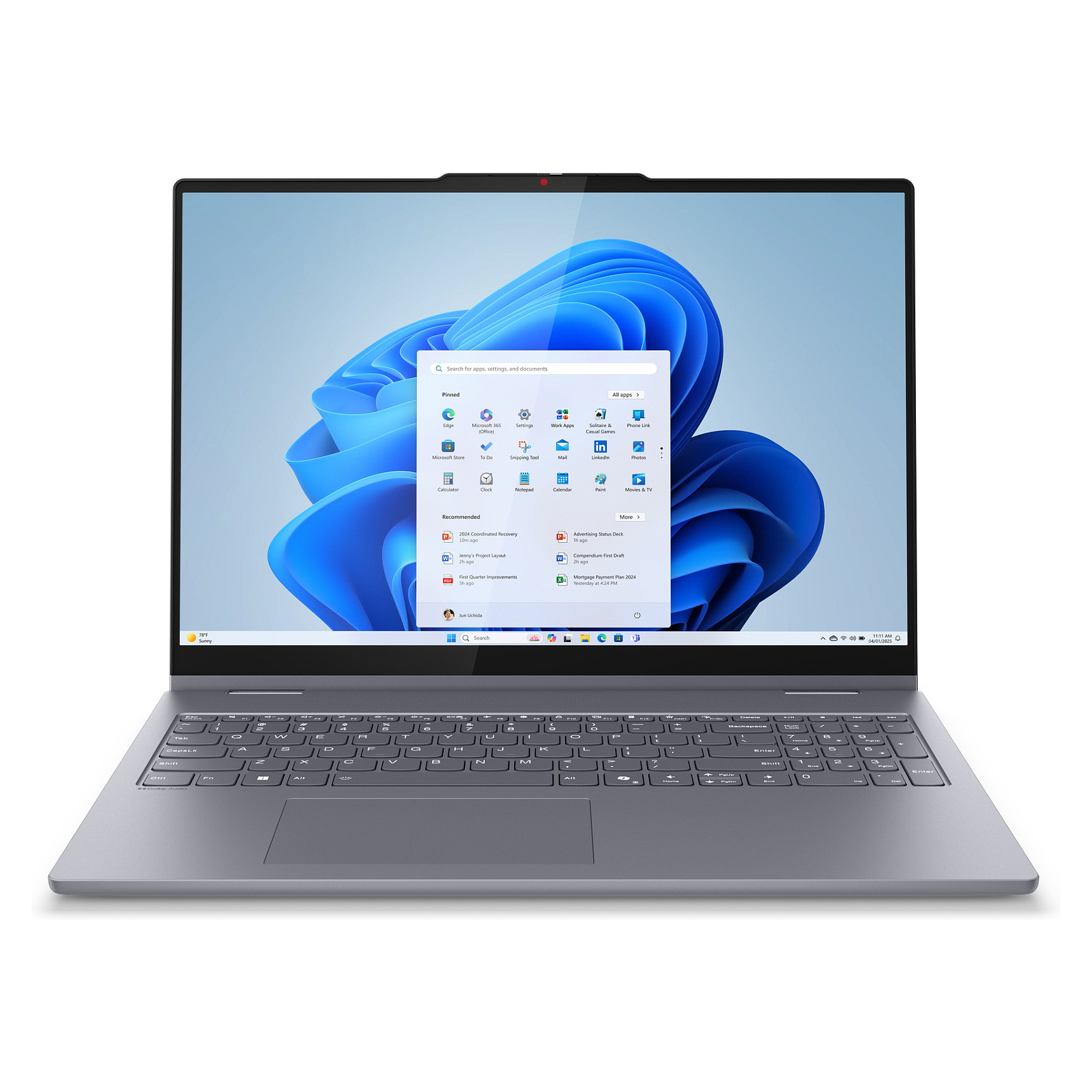 Laptop LENOVO IdeaPad 5 2-in-1 16IML9 (16", OLED, WUXGA, Intel Core Ultra 7 155H, 16GB, 1TB SSD, Intel Arc Graphics, Windows 11 Home, DE tipkovnica, Siva)-1