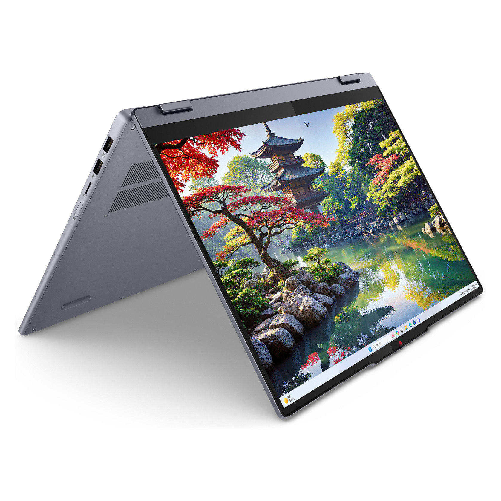 Laptop LENOVO IdeaPad 5 2-in-1 16IML9 (16", OLED, WUXGA, Intel Core Ultra 7 155H, 16GB, 1TB SSD, Intel Arc Graphics, Windows 11 Home, DE tipkovnica, Siva)-12