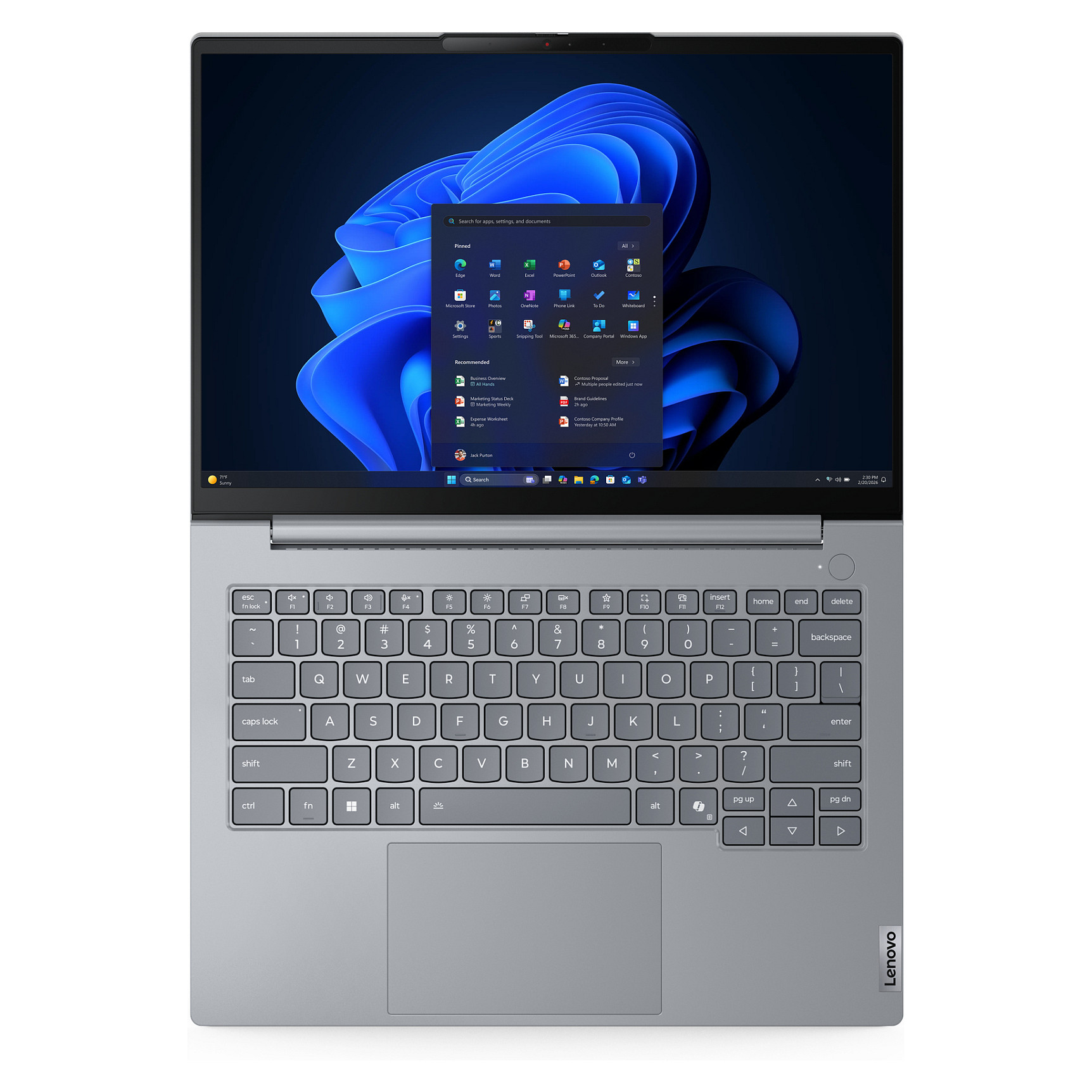 Laptop LENOVO ThinkBook 14 G9 (14", IPS, WUXGA, AMD Ryzen 5 220, 32GB, 512GB SSD, AMD Radeon 740M, Windows 11 Pro, Non-HR tipkovnica, Arctic Grey)-5