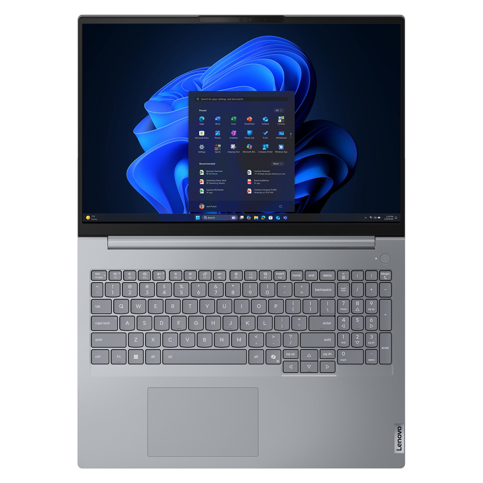 Laptop LENOVO ThinkBook 16 G9 (16", IPS, WUXGA, AMD Ryzen 5 220, 32GB, 512GB SSD, AMD Radeon 740M, Windows 11 Pro, DE tipkovnica, Arctic Grey)-5