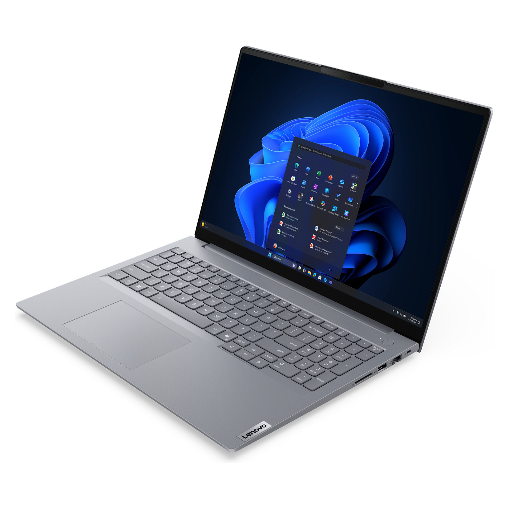 Laptop LENOVO ThinkBook 16 G9 (16", WUXGA, AMD Ryzen 5, 32GB, 1TB SSD, AMD Radeon 740M, Windows 11 Pro, DE tipkovnica, Arctic Grey)-8