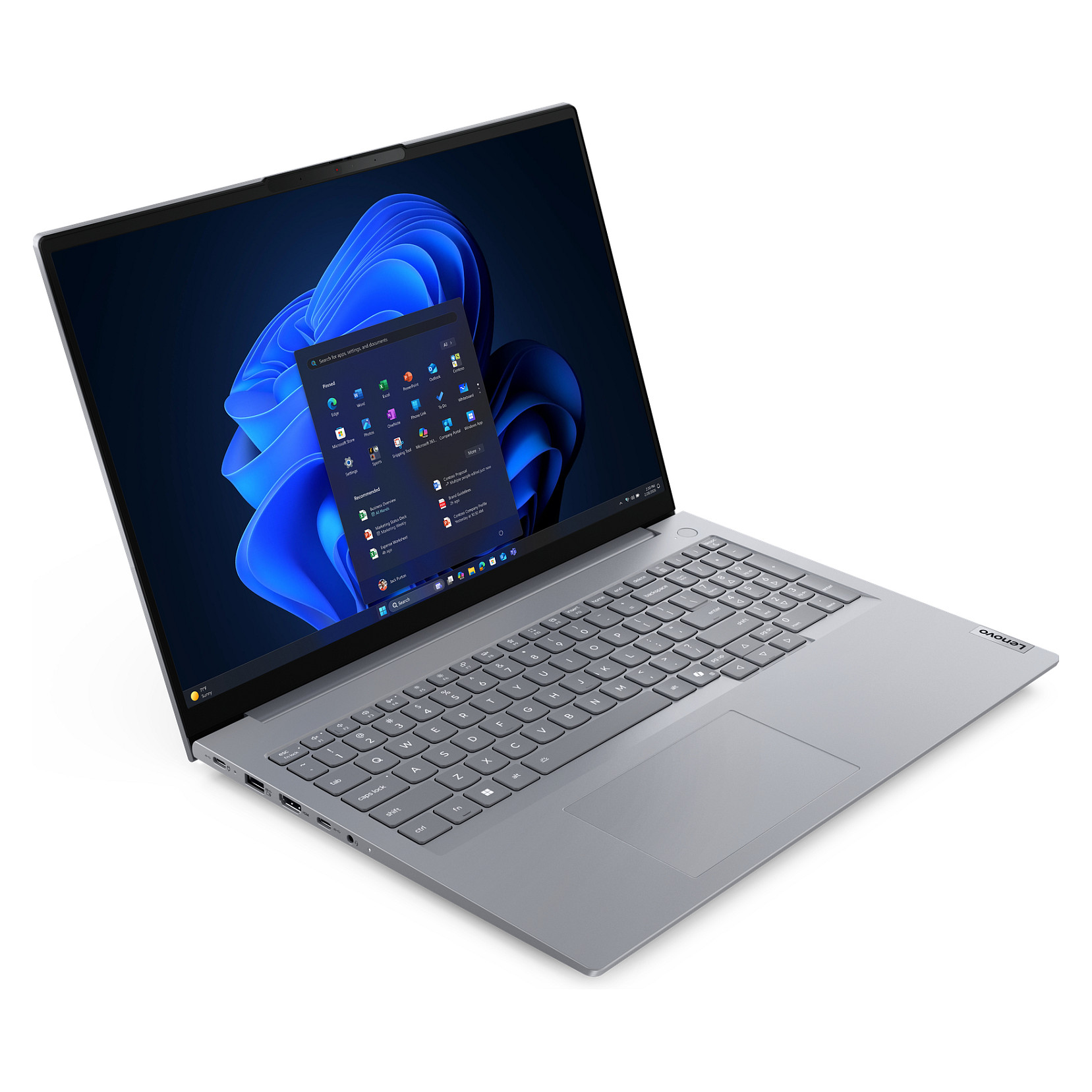 Laptop LENOVO ThinkBook 16 G9 (16", WUXGA, AMD Ryzen 7 250, 32GB, 1TB SSD, AMD Radeon 780M, Windows 11 Pro, DE tipkovnica, Arctic Grey)-1