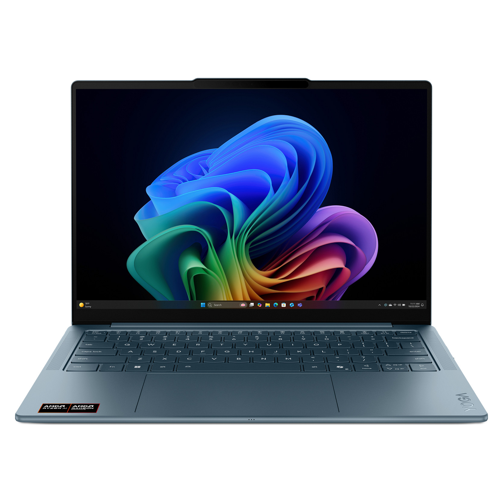 Laptop LENOVO Yoga Slim 7 14AKP10 (14", OLED, 2.8K, 120Hz, AMD Ryzen AI 7 350, 16GB, 512GB SSD, AMD Radeon 860M, Windows 11 Home, DE tipkovnica, Tidal Teal)-0