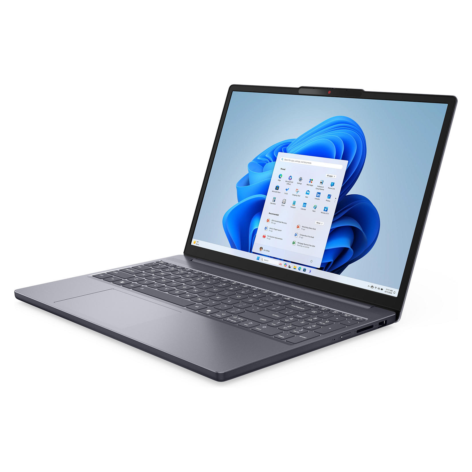 Laptop LENOVO IdeaPad Slim 3 15AHP10 (15.3", IPS, WUXGA, AMD Ryzen 7 8840HS, 16GB, 512GB SSD, AMD Radeon 780M, Windows 11 Home, Non-HR tipkovnica, Siva)-1