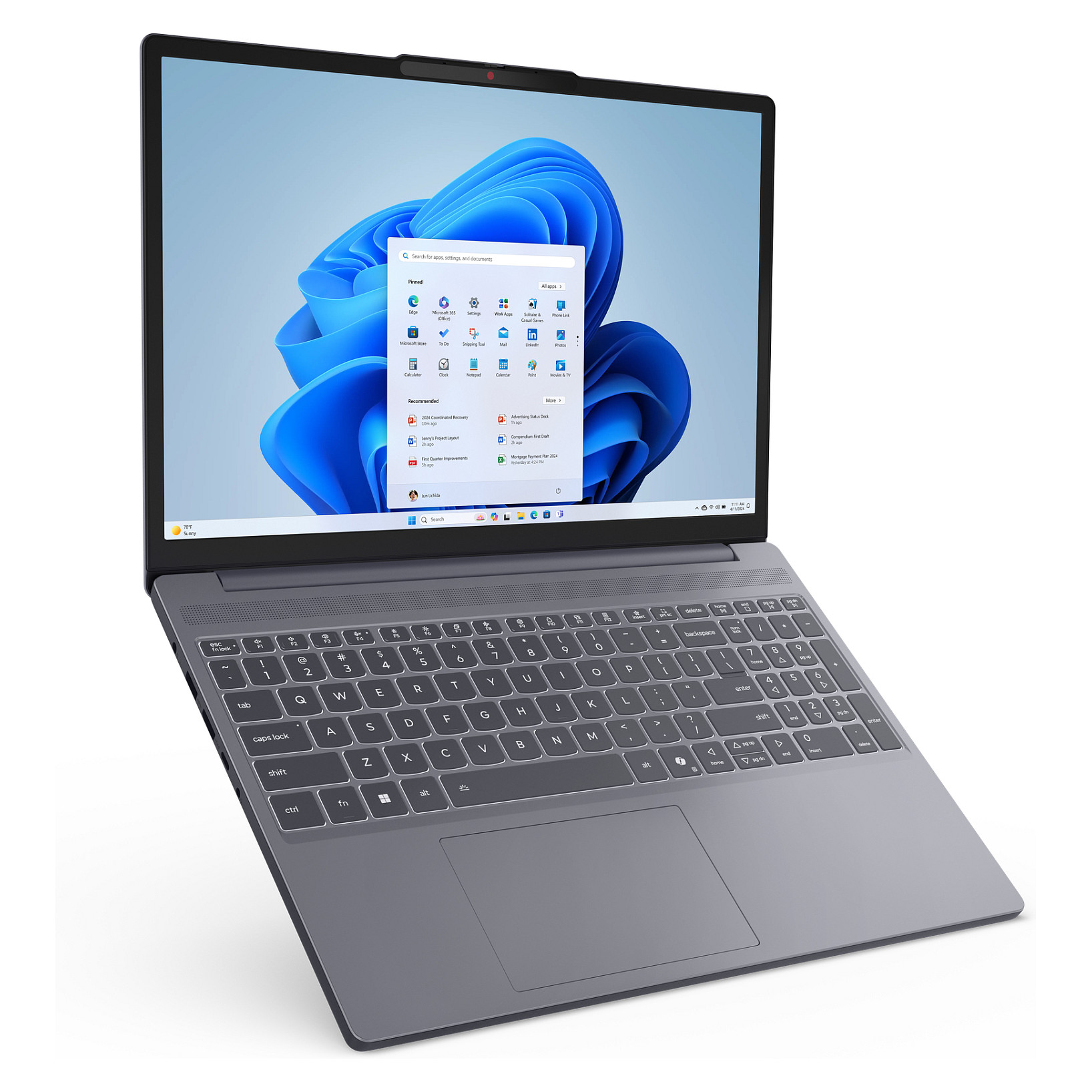 Laptop LENOVO IdeaPad Slim 3 15AHP10 (15.3", IPS, WUXGA, AMD Ryzen 7 8840HS, 16GB, 512GB SSD, AMD Radeon 780M, Windows 11 Home, Non-HR tipkovnica, Siva)-8