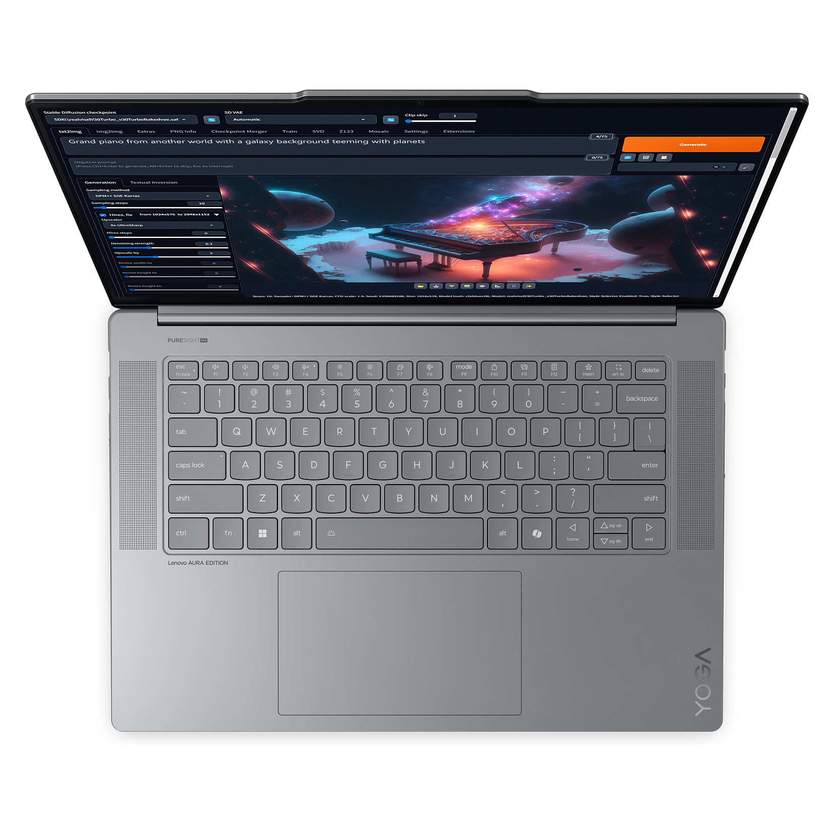 Laptop LENOVO Yoga Slim 7 14IMH9 (14", OLED, 3K, Intel Core Ultra 7 155H, 16GB, 1TB SSD, Intel Arc Graphics, Windows 11 Home, HR tipkovnica, Luna Grey)-14
