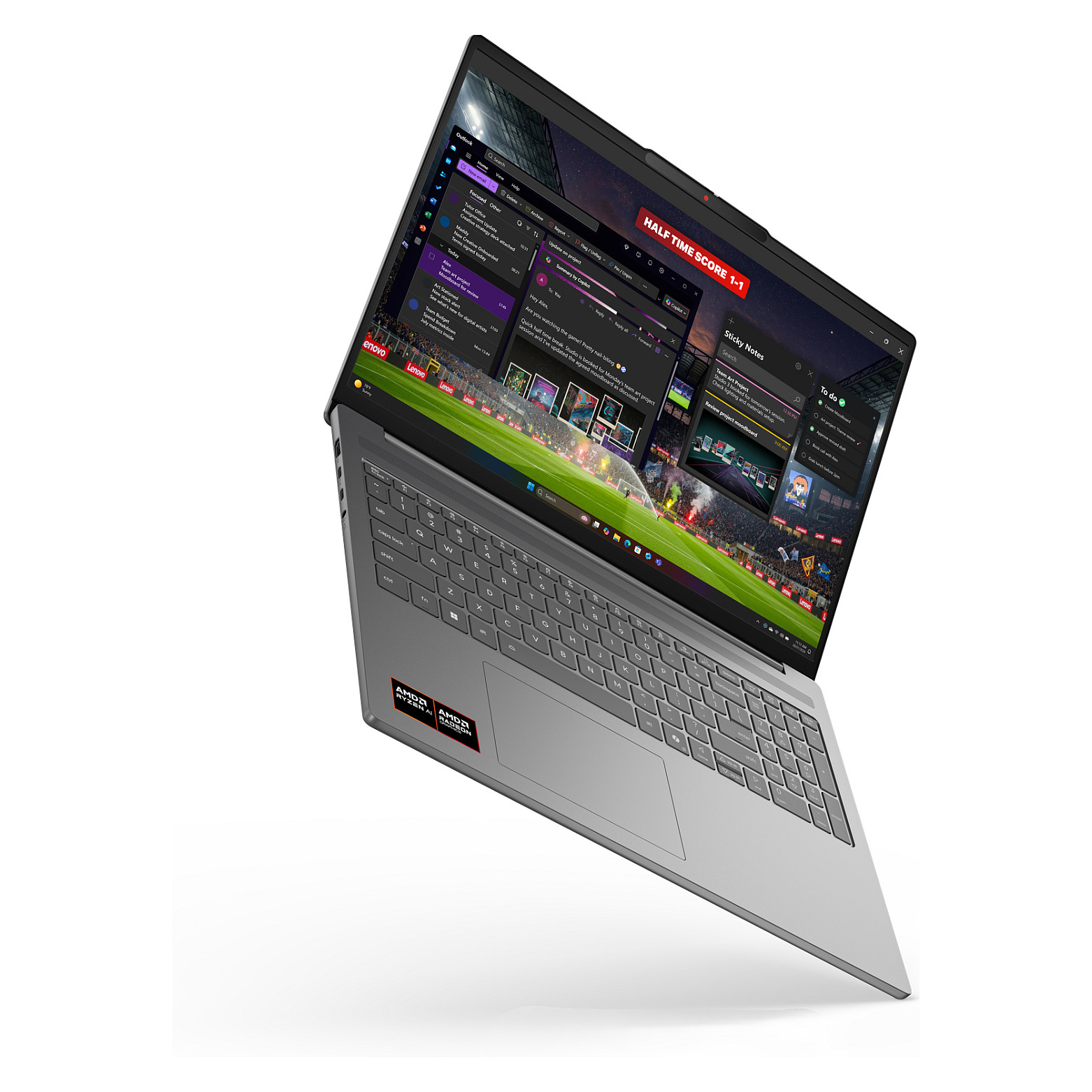 Laptop LENOVO IdeaPad Slim 5 16AGP11 (16", OLED, WUXGA, AMD Ryzen AI 7 445, 16GB, 1TB SSD, AMD Radeon 840M, Windows 11 Home, DE tipkovnica, Siva)-4