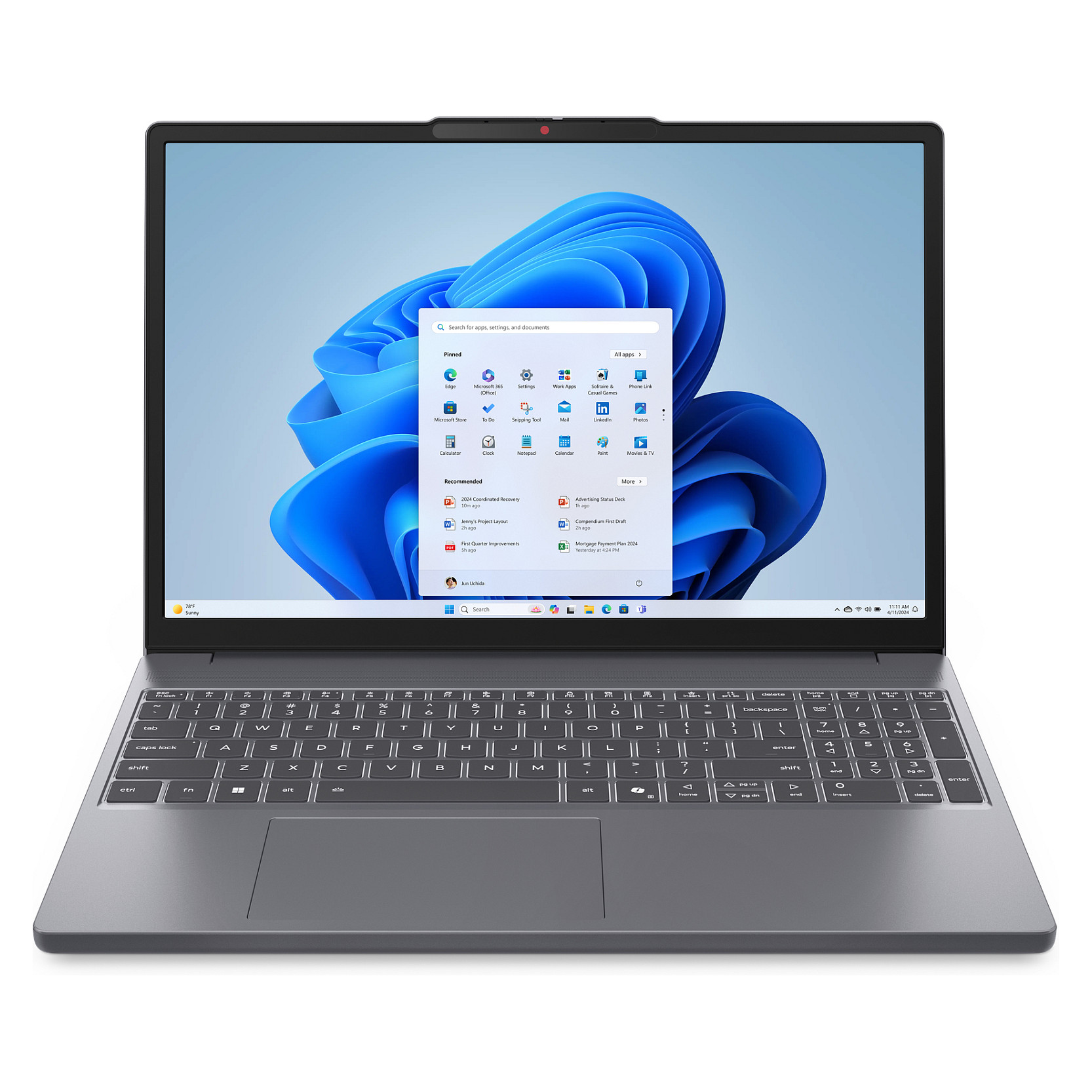 Laptop LENOVO IdeaPad Slim 3 15ARP10 (15.6", FHD, AMD Ryzen 5, 8GB, 512GB SSD, AMD Radeon Graphics, Windows 11 Home, Non-HR tipkovnica, sivi)-3