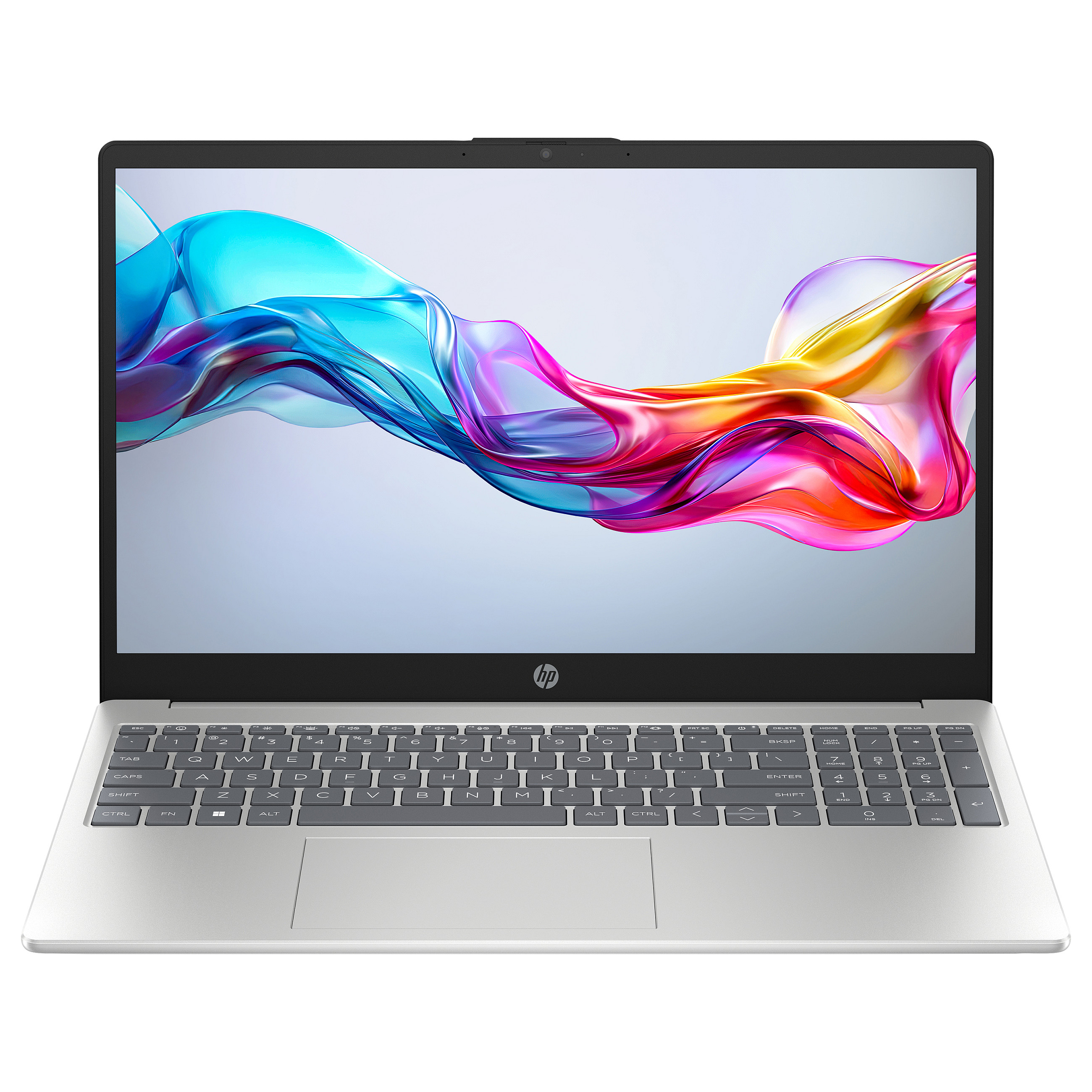 Laptop HP 15-fd0511ng (15.6", Full HD, Intel Processor N100, 4GB, 128GB SSD, Intel UHD Graphics, Windows 11 Home S, DE tipkovnica, Srebrna)-0