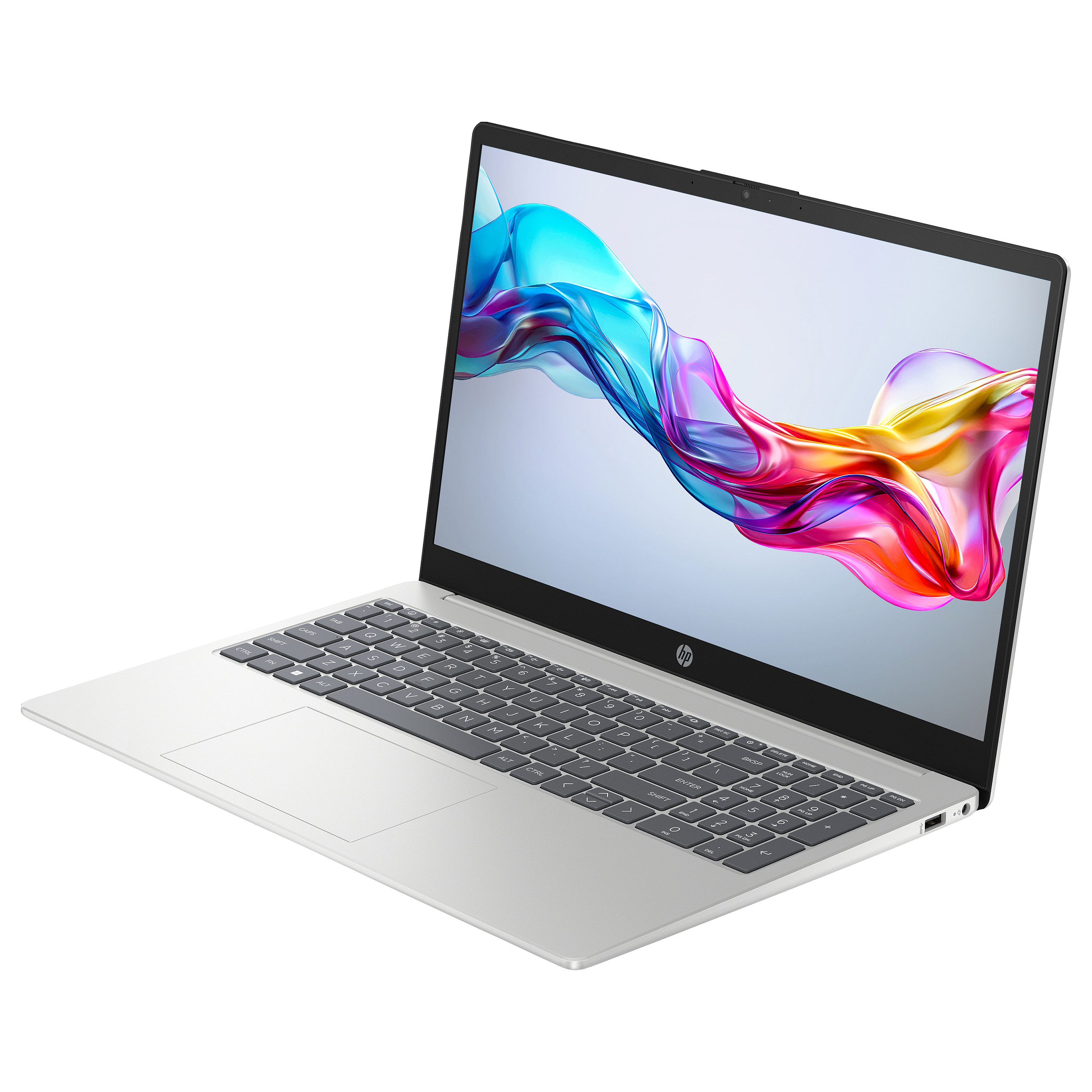 Laptop HP 15-fd0511ng (15.6", Full HD, Intel Processor N100, 4GB, 128GB SSD, Intel UHD Graphics, Windows 11 Home S, DE tipkovnica, Srebrna)-3