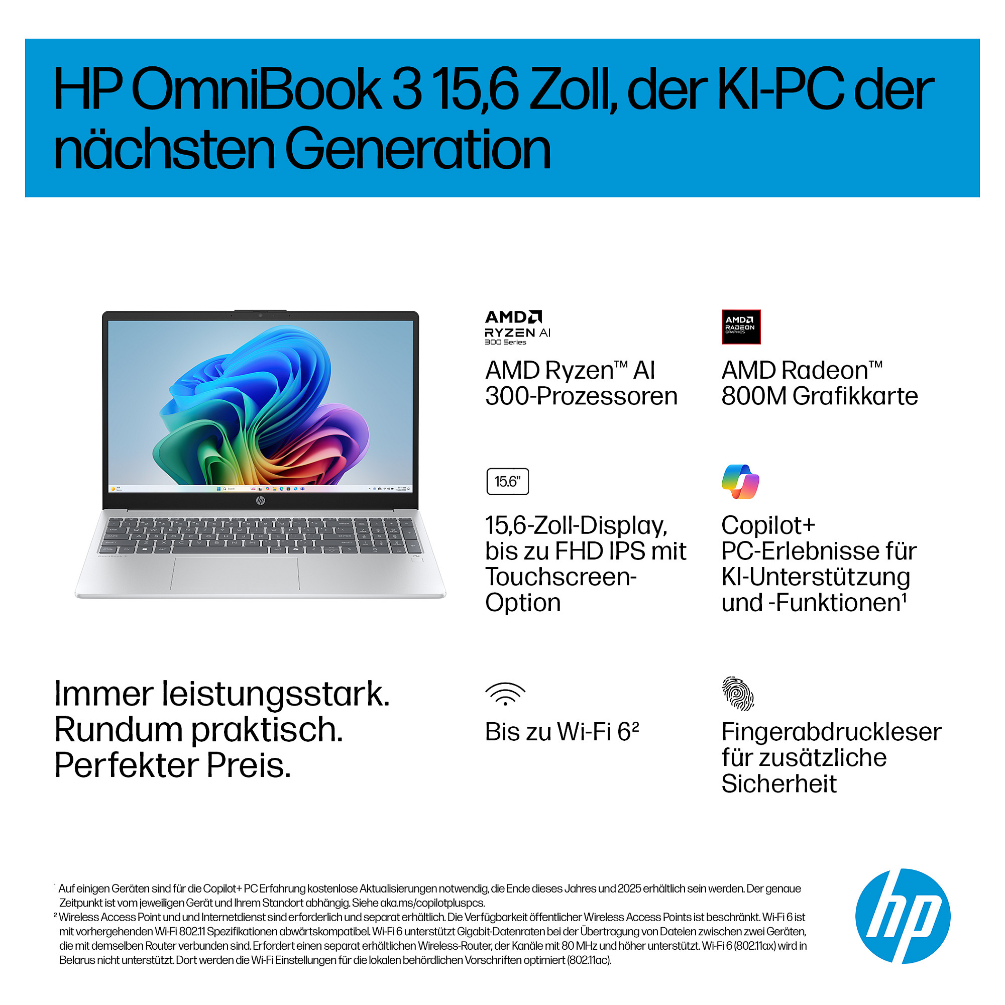 Laptop HP OmniBook 3 15-fn0653ng (15.6", FHD, AMD Ryzen AI 5 330, 16GB, 1TB SSD, AMD Radeon Graphics, Windows 11 Home, Non-HR tipkovnica, Srebrna)-8