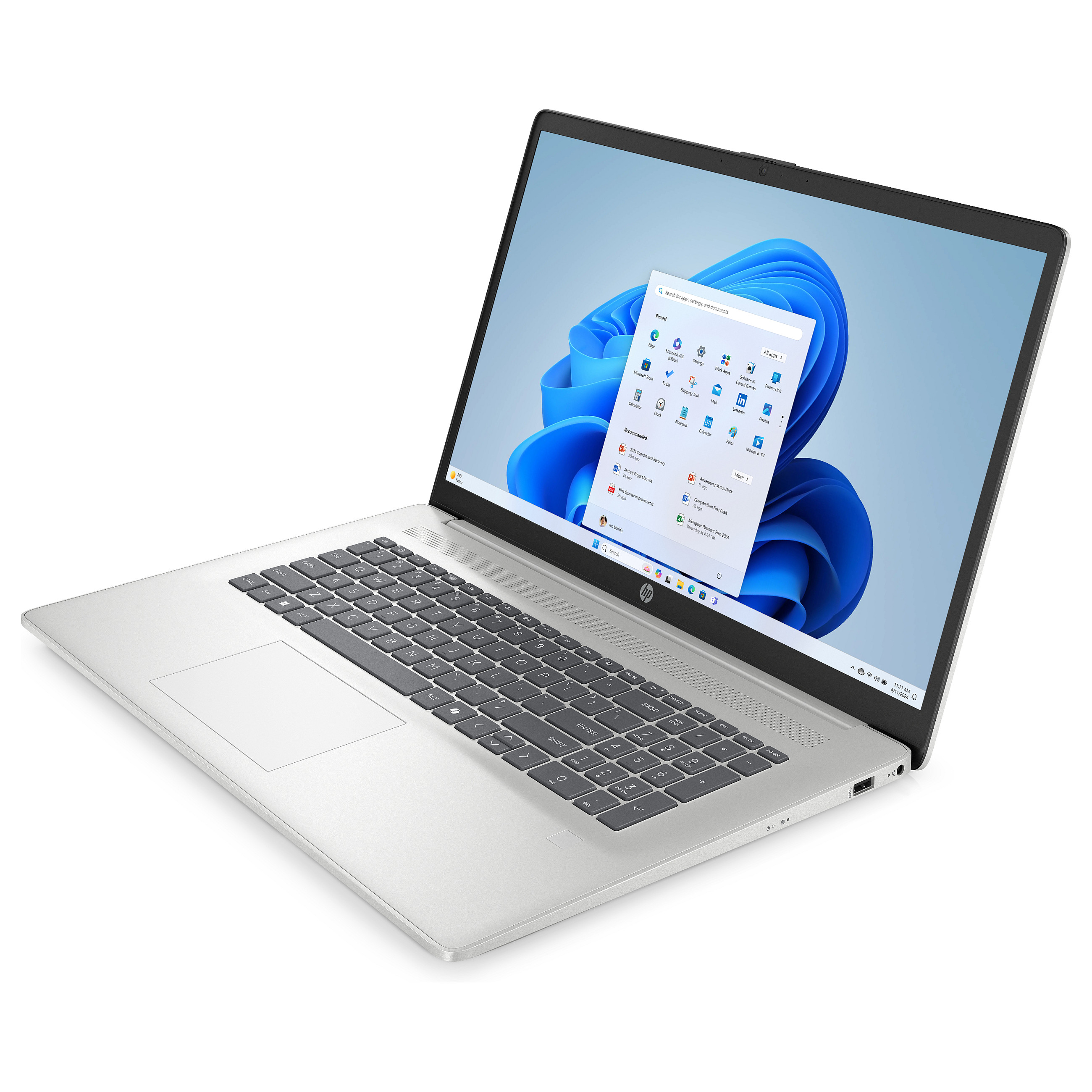 Laptop HP 17-cp2559ng (17.3", IPS, Full HD, AMD Ryzen 5 7520U, 16GB, 1TB SSD, AMD Radeon Graphics, Windows 11 Home, DE tipkovnica, Srebrna)-2
