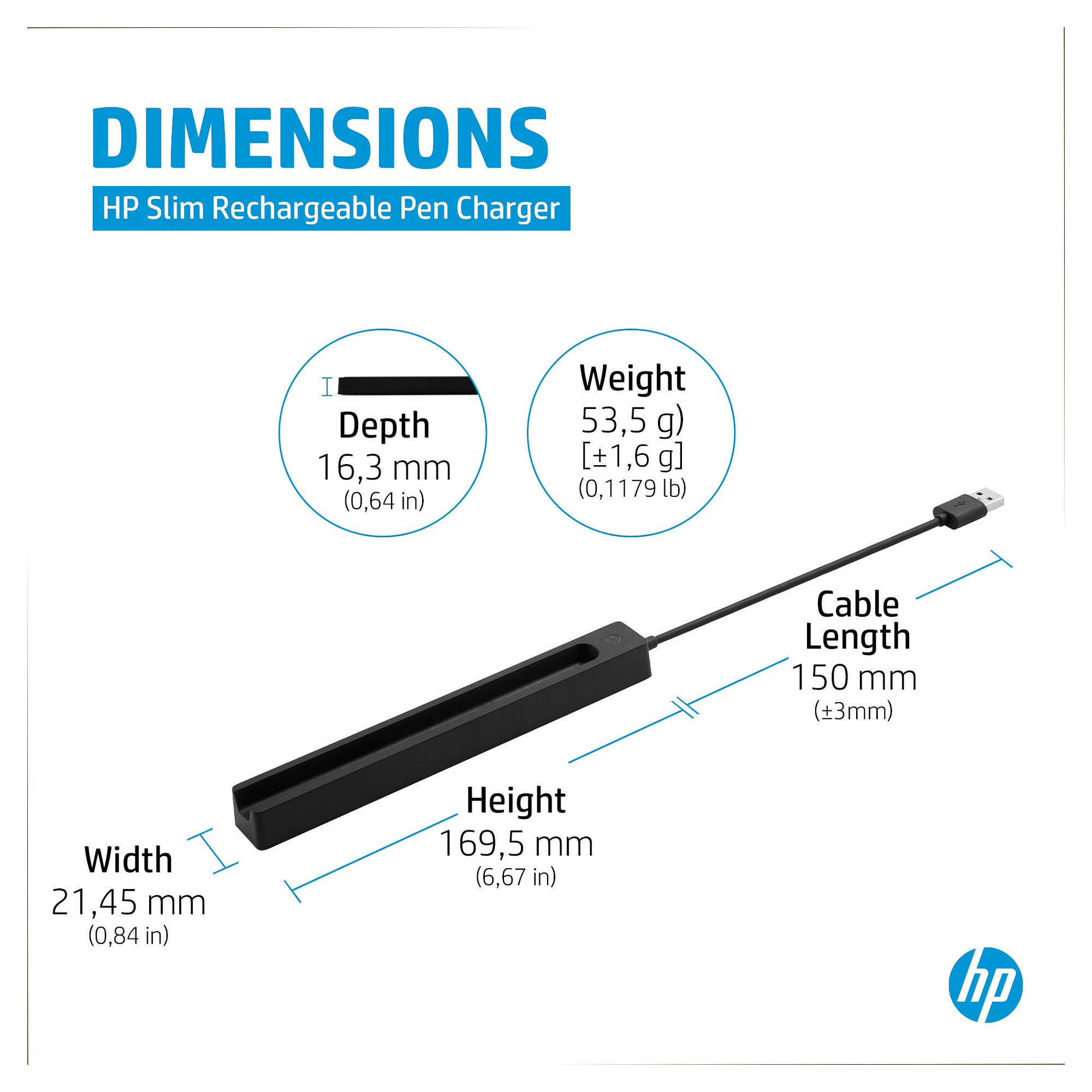 Punjač za olovku HP Rechargeable Slim Pen Charger (408S5AA)-6