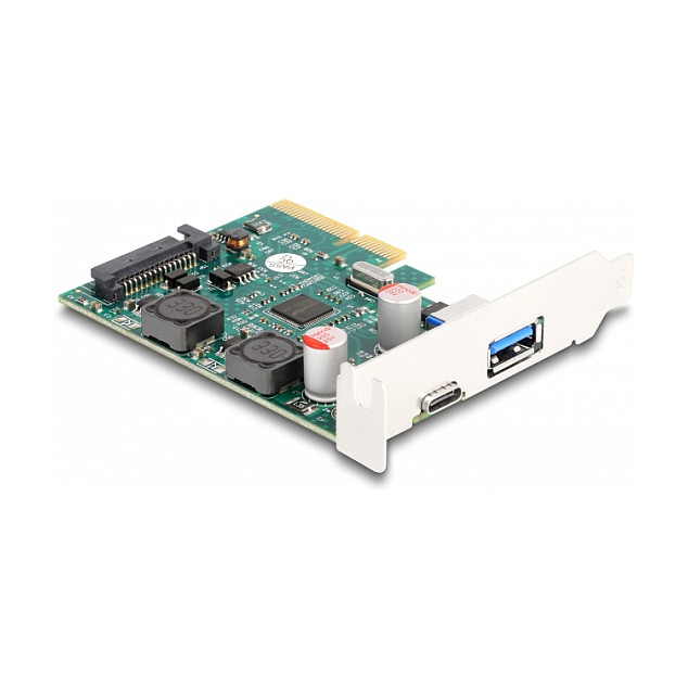 DELOCK PCI Express x4 kartica za proširenje, 1x USB-C + 1x USB-A 10Gbps, Low Profile