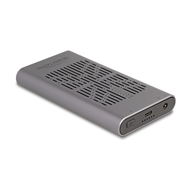 Vanjsko kućište DELOCK za 2x M.2 NVMe SSD s funkcijom kloniranja, USB-C 20 Gbps-0