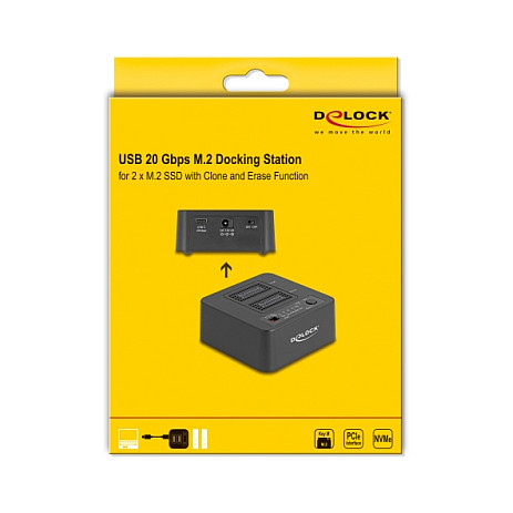 DELOCK Docking Stanica za 2x M.2 NVMe SSD s funkcijom kloniranja (USB 20 Gbps)-5