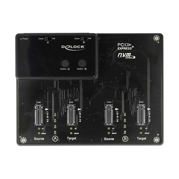 DELOCK M.2 priključna stanica za 4x NVMe SSD s funkcijom kloniranja - 64124-4