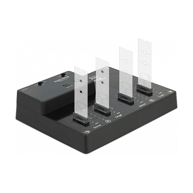 DELOCK M.2 priključna stanica za 4x NVMe SSD s funkcijom kloniranja - 64124-5
