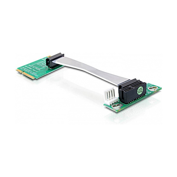 Riser kartica DELOCK Mini PCI Express na PCI Express x1 (lijevo zakrenuta), 41305