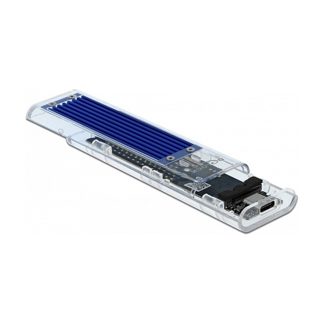 Kućište vanjsko DELOCK za M.2 NVMe SSD (USB-C 10Gbps, prozirno) - 42620-0