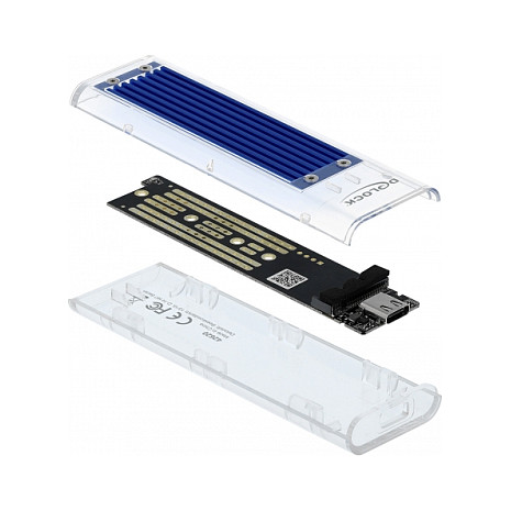 Kućište vanjsko DELOCK za M.2 NVMe SSD (USB-C 10Gbps, prozirno) - 42620-1