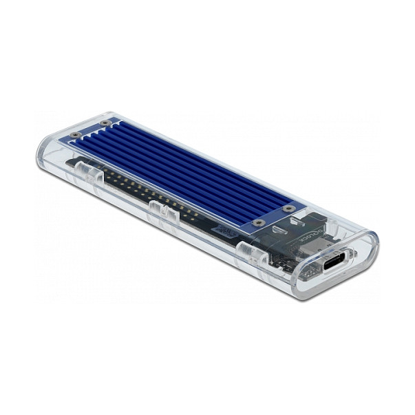 Kućište vanjsko DELOCK za M.2 NVMe SSD (USB-C 10Gbps, prozirno) - 42620-2