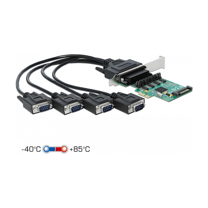 PCI Express kartica DELOCK 4 x Serijski RS-232-3