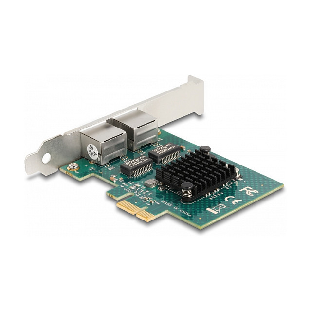 Mrežna kartica DELOCK PCI Express x1 2x Gigabit LAN (Broadcom BCM5719)-0