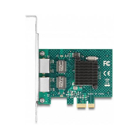 Mrežna kartica DELOCK PCI Express x1 2x Gigabit LAN (Broadcom BCM5719)-2