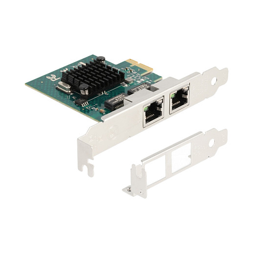 Mrežna kartica DELOCK PCI Express x1 2x Gigabit LAN (Broadcom BCM5719)-3