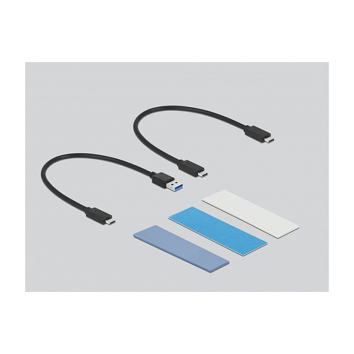 DELOCK vanjsko kućište za M.2 SSD (NVMe/SATA, USB-C, bez alata)-3