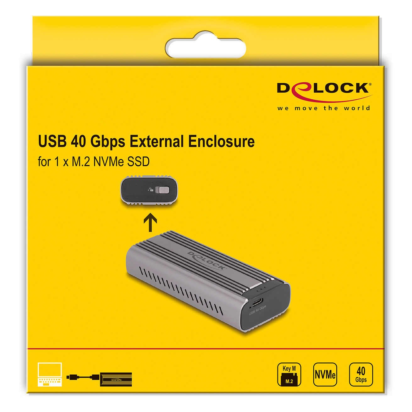 Kućište za M.2 NVMe SSD DELOCK 42029 USB-C 40 Gbps (USB4)-5