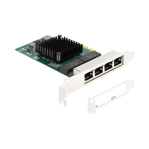 Mrežna kartica DELOCK 88208 PCI Express x4 (4 x Gigabit LAN)-0