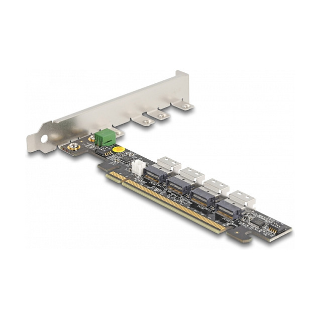 DELOCK PCI Express x16 kartica na 4 x SFF-8654 4i NVMe (Bifurcation) - 90111-1