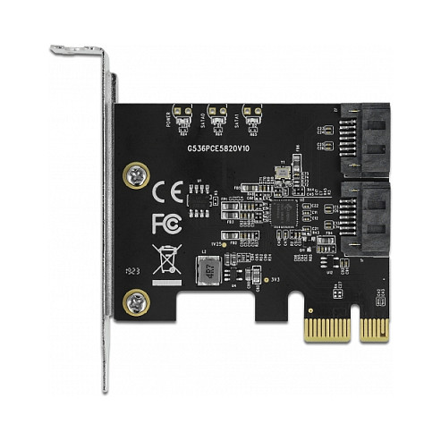 Kontroler DELOCK 90431, 2-port SATA PCI Express x1, Low Profile-3